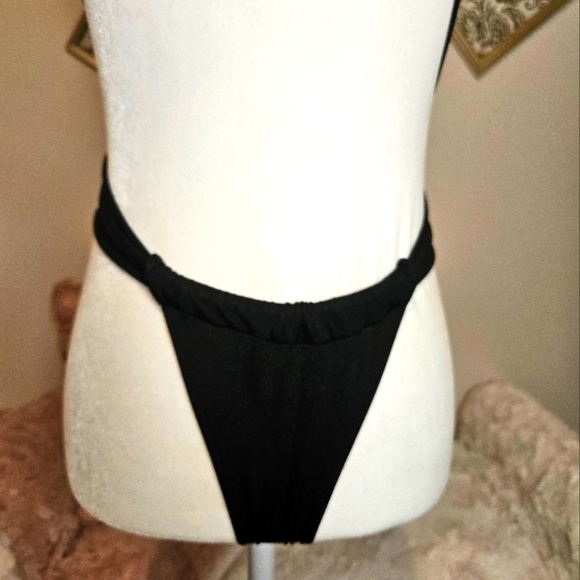 Indah black backless onepiece thong bathing suit - Picture 10 of 15
